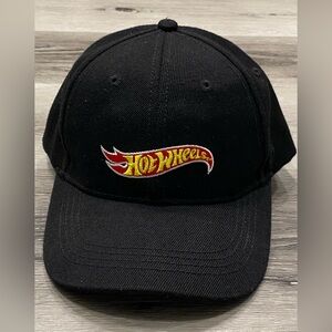 HOT WHEELS Black Twill Embroidered Baseball Hat Cap Unisex